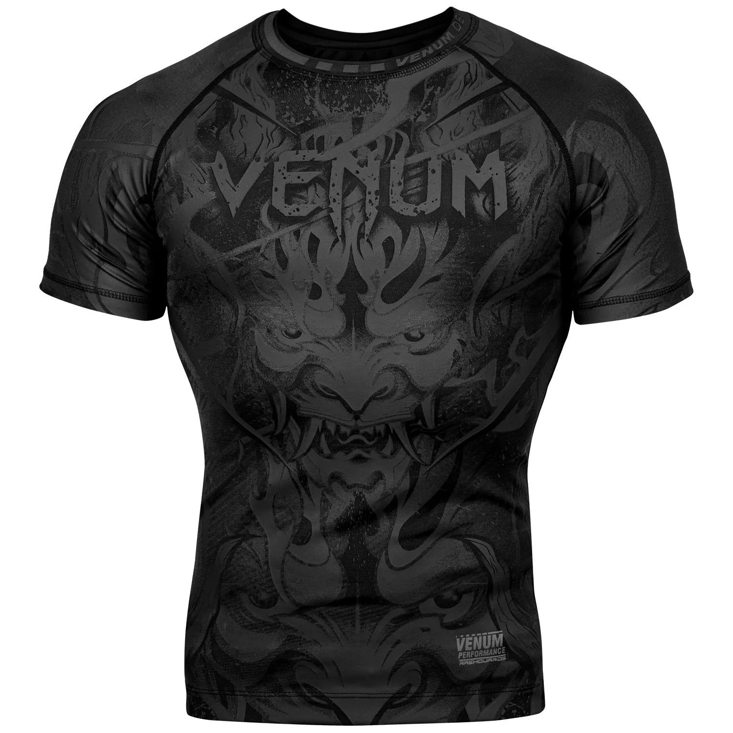 Devil Rashguard Short Sleeves - Black/Black